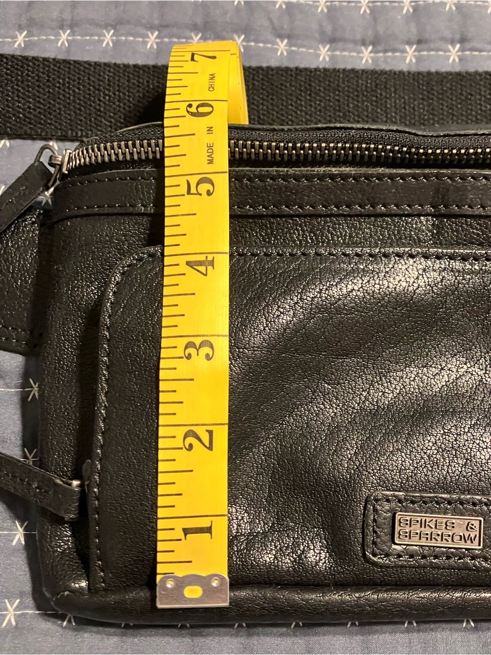 SPIKES & SPARROW LEATHER HIP BAG - OREGON - BLACK - Picture 14 of 15